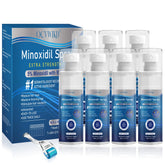 OCVWJKD 5% Minoxidil spray bottle targets scalp for fuller-looking hair.