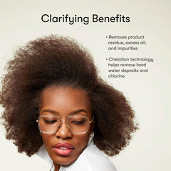 Odele Clarifying Shampoo pump-action bottle; smooth lather for weekly cleanse