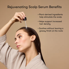 Odele Rejuvenating Scalp Serum ginger peppermint-visual conveys cooling soothing sensation.