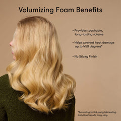 Odele Volumizing Foam styling result reveals long-lasting volume on fine hair