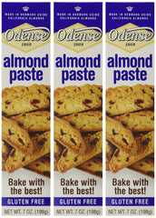 Odense Almond Paste 3-Pack packaging offers convenient value for everyday baking.