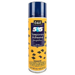 Odif USA 505 fabric spray for temporary hold during embroidery and hemming.