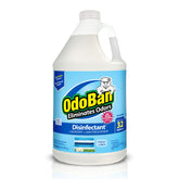 OdoBan disinfectant concentrate bottle with fresh linen scent ready to mix for cleaning.