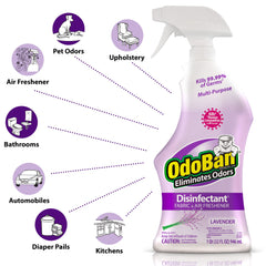 OdoBan odor eliminator lavender scent neutralizes strong smells.