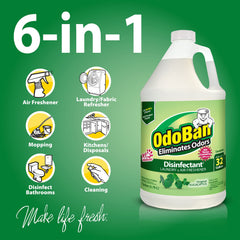 OdoBan Surface Disinfectant bottle demonstrates versatile cleaning and odor elimination.
