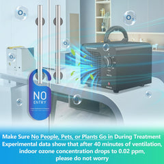 ODUOD ozone generator digital display shows status and operation settings