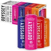 ODYSSEY ELIXIR can front highlighting a clean energy label for focused work.