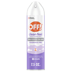 OFF! Clean Feel aerosol in action demonstrating easy outdoor application.