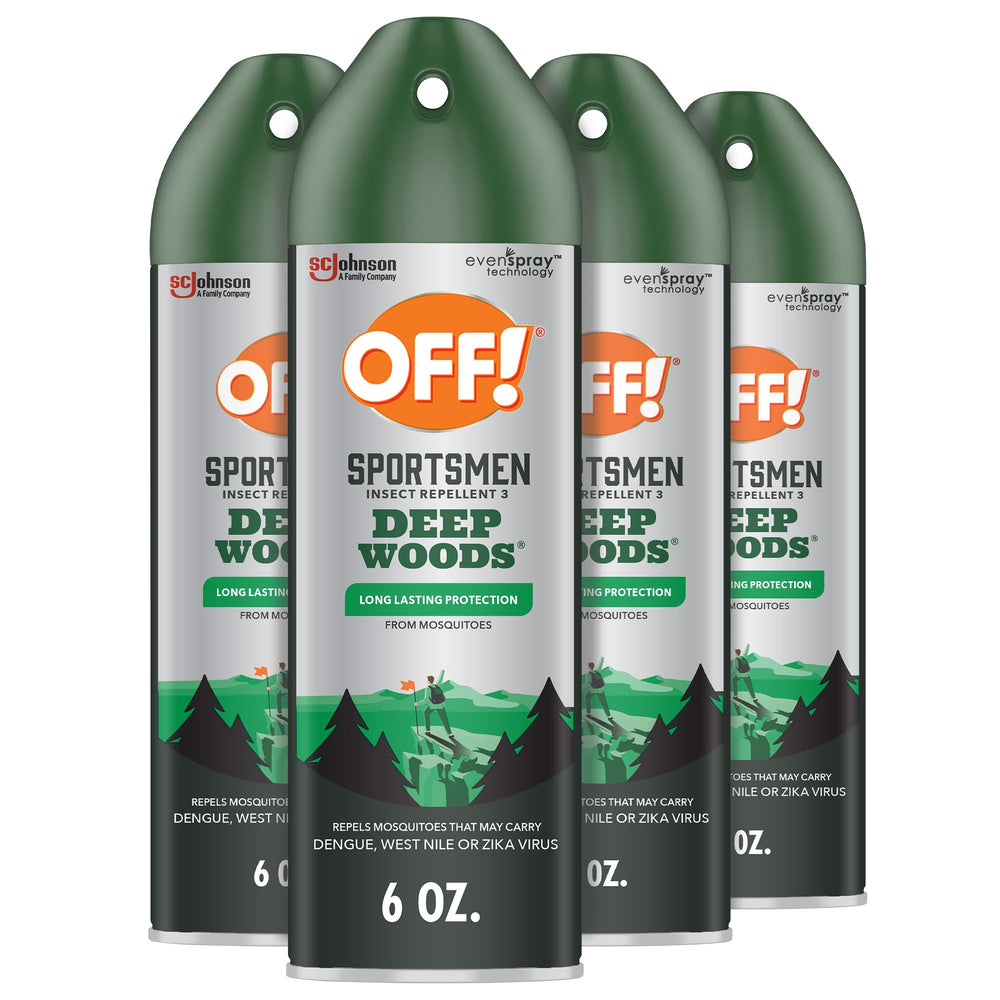 OFF! Deep Woods Sportsmen aerosol bottle ready for outdoor protection