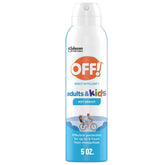 OFF! insect-repellent aerosol bottle pour shows fragrance-free protection for the family.