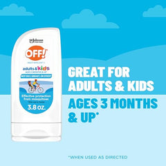 Family using OFF! insect repellent lotion for everyday mosquito and tick protection