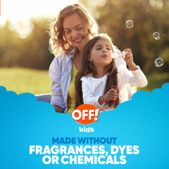 OFF! Kids hands application shows quick coverage during outdoor play