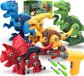 Officygnet blue T Rex dinosaur for creative STEM play and hands on assembly.