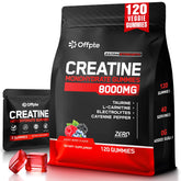 OFFPTE Creatine Gummies bottle front, on-the-go energy support.