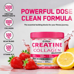 OFFPTE Creatine gummies close-up showing chewy texture without chalk
