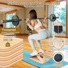 Ogurey Slant Board with non-slip footrests for secure stretches
