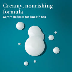 OGX Nourishing Coconut Milk conditioner apply promotes frizz control and shine