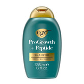 OGX ProGrowth bottle demonstrates scalp clarifying action for healthier-looking roots.