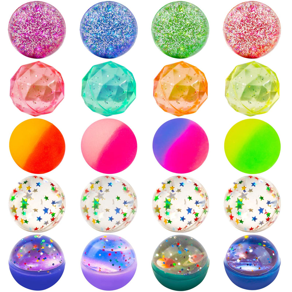 Ohanniewa bouncy balls assorted colors 32mm for bright, engaging playtime.