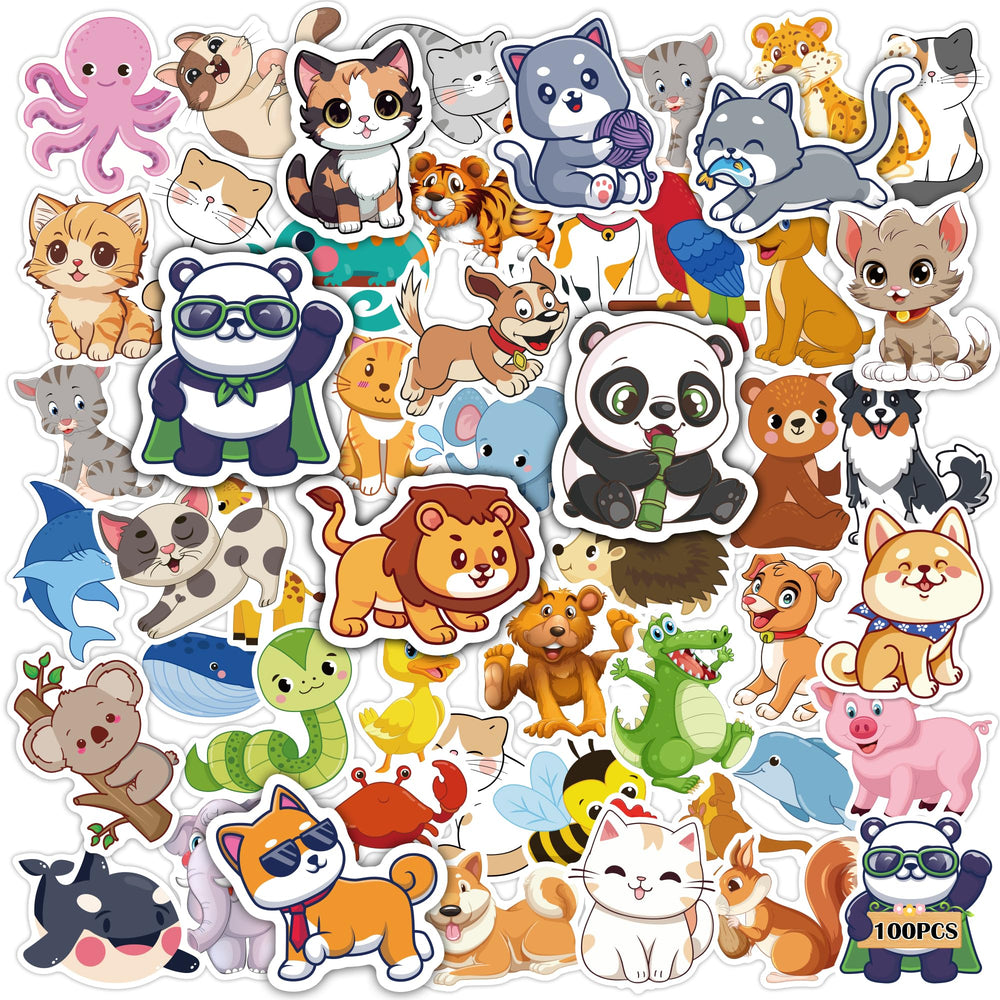 OHHOME cute animal water bottle stickers with bright, durable designs for kids.