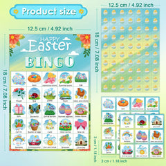 OHHOME Easter bingo egg shaped markers, 490 count, sturdy and reusable for festive games.