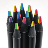 OHOME 12-pack rainbow pencils for teens, ideal for classroom art.