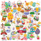 OHOME Easter stickers featuring eggs and bunnies for imaginative kid crafts and gifts.