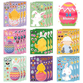 OHOME Easter stickers with eggs and bunnies for colorful kid crafts and decorations.