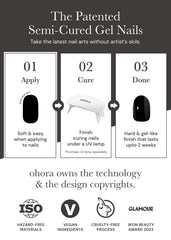 Ohora N Bare Apricot nail strips fit all nail shapes for universal application.