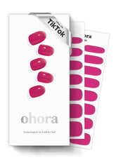 Ohora Semi Cured Gel Nail Strips N Tint Reddish box front showing pink shade for at-home use.