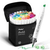 Ohuhu 48-color marker set with dual tips for versatile art projects