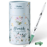 Ohuhu dual-tips-fine-brush markers offer precise lines and smooth brush strokes.