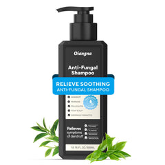 Oiangna Anti-Fungal Shampoo bottle shown for gentle scalp relief and daily use.