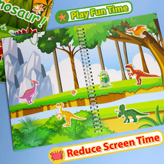 OIBUTUR 53-dinosaur-stickers scene ready for creative picture completion