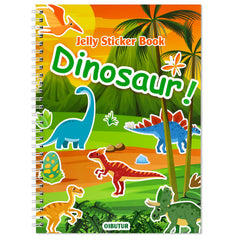 OIBUTUR dinosaur stickers book cover with bright scenes for engaging playtime