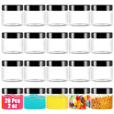 OJYUDD 20-pack clear slime containers for organized storage and quick content visibility.