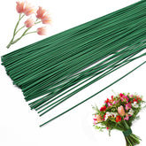 OJYUDD floral wire 22ga green 16in ideal for secure bouquet shaping.