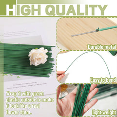 OJYUDD iron-core floral wire with green coating for durability.