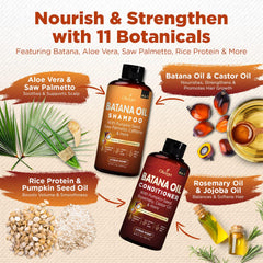 Okaga Batana Oil Conditioner bottle highlights daily hydration for dry strands