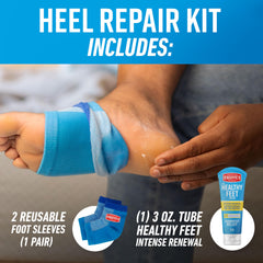 Close-up of O'Keeffe's Healthy Feet Intense Renewal cream tube highlighting hydration.