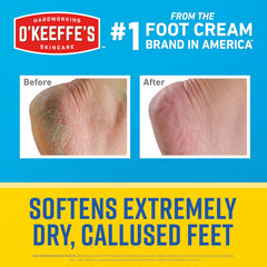 O'Keeffe's Healthy Feet Urea hydration close-up showing creamy texture and moisture lock.