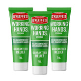 O'Keeffe's Working Hands tube front view showing compact, unscented relief for dry hands