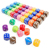 Okehlotos 16mm dice set in a colorful box for easy storage and quick setup.