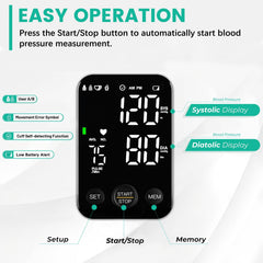 Oklar blood pressure monitor adjustable cuff 8.7-15.7 inches fits most adults.