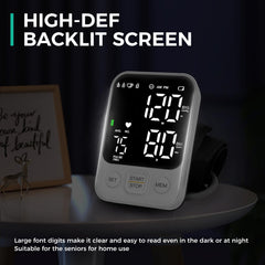 Oklar BP Monitor cuff fits 8.7-15.7 inches for many arm sizes.