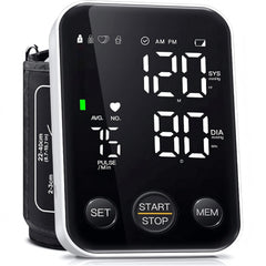 Oklar blood pressure monitor front display for quick at-home readings.