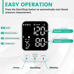Oklar Blood Pressure Monitor memory supports two users for family tracking.