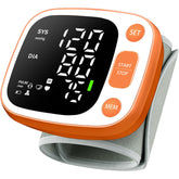 Oklar blood pressure monitor orange front view for easy home readings