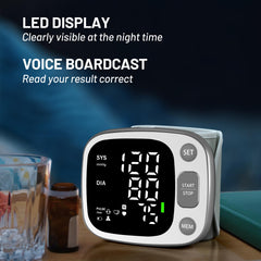 Oklar dual-user BP monitor stores readings for two people.