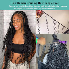OKVOKV Brazilian human hair no-weft bundles for seamless boho braids